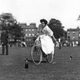 Young woman competing in a gymkhana, 1905